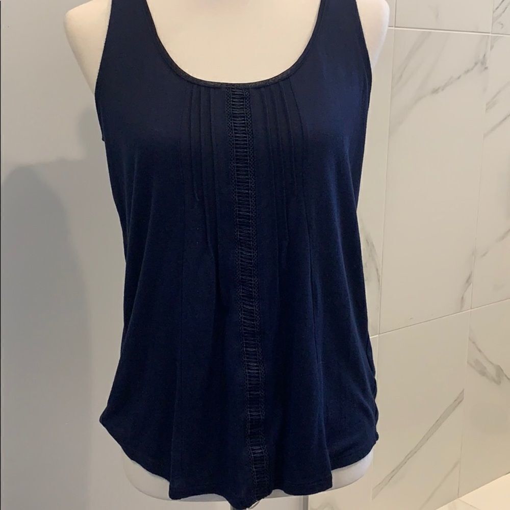 Navy White House Black Market Top Sz Small